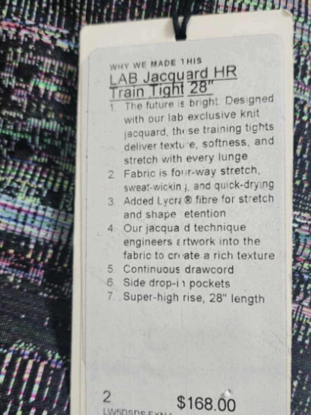 lululemon lab Jacquard High-Rise Training Tight 28" NWT - Picture 4 of 10